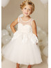 Ivory Organza Rosette Stunning Flower Girl Dress Ivory Organza Rosette Stunning Flower Girl Dress